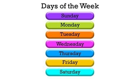 even days of the week.
